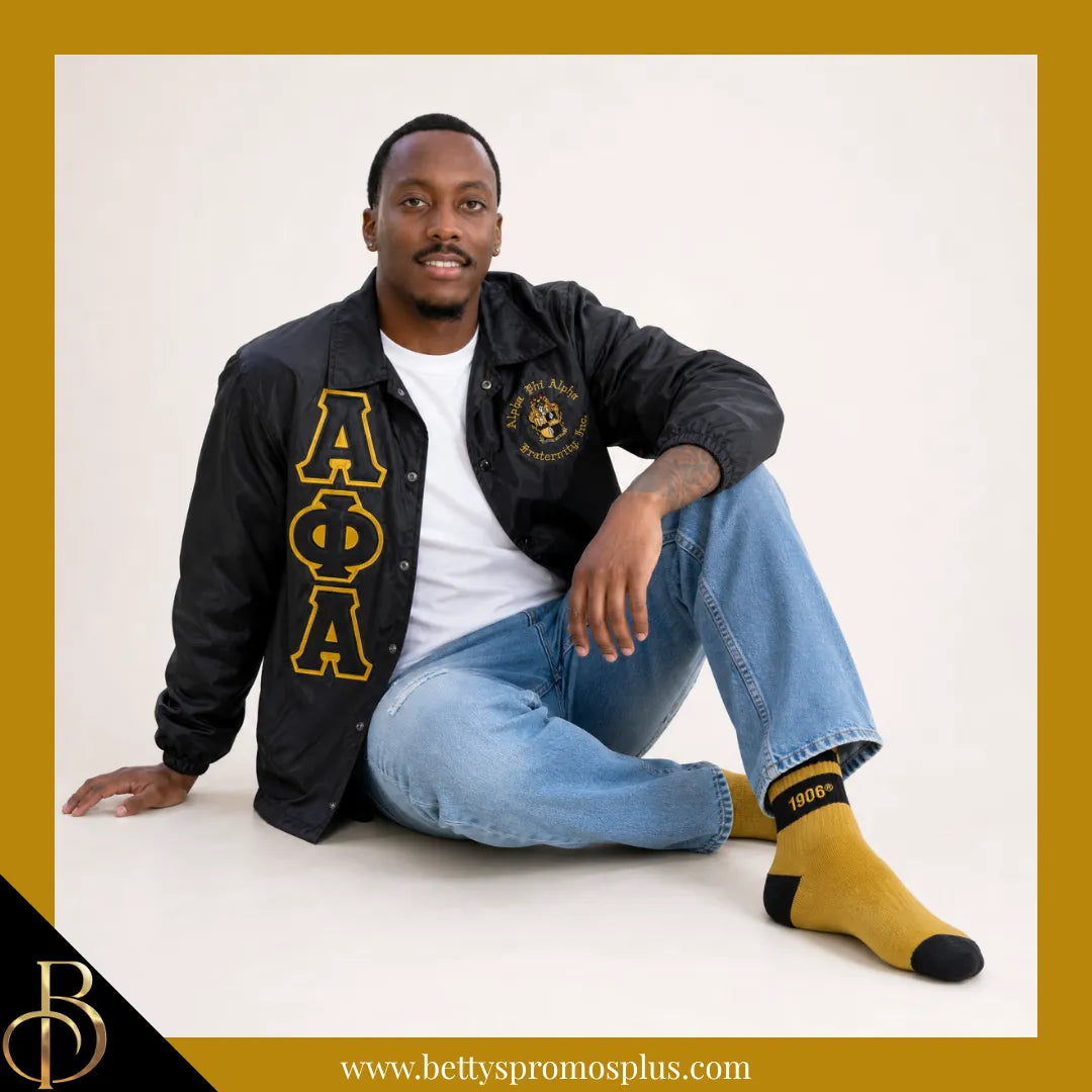 Alpha Phi Alpha ΑΦΑ 1906 Quarter Socks-Alpha Phi Alpha Paraphernalia-Alpha Phi Alpha Socks-Betty's Promos Plus