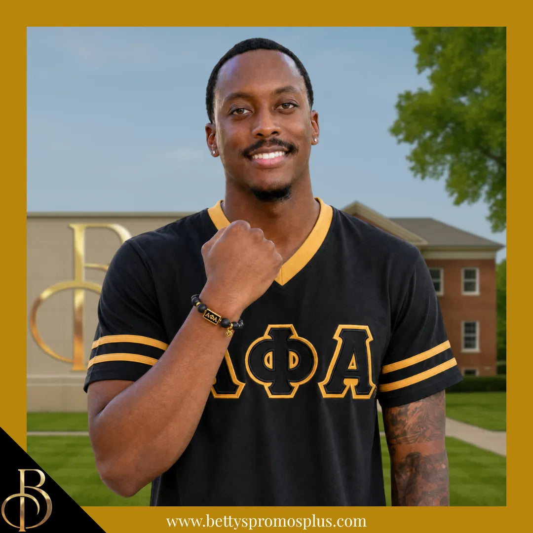 Alpha Phi Alpha ΑΦΑ 1906 Stone Beaded Bracelet-Alpha Phi Alpha Paraphernalia-Alpha Phi Alpha Bracelet-Betty's Promos Plus