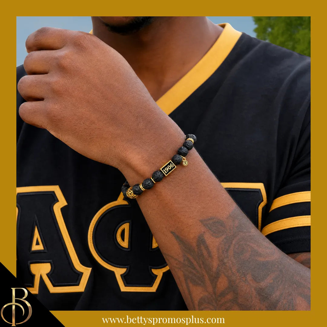 Alpha Phi Alpha ΑΦΑ 1906 Stone Beaded Bracelet-Alpha Phi Alpha Paraphernalia-Alpha Phi Alpha Bracelet-Betty's Promos Plus