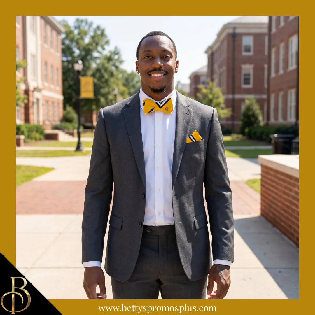 Alpha Phi Alpha ΑΦΑ Bow Tie and Pocket Square Combo-Alpha Phi Alpha Paraphernalia-Alpha Phi Alpha Bow Tie Set-Betty's Promos Plus