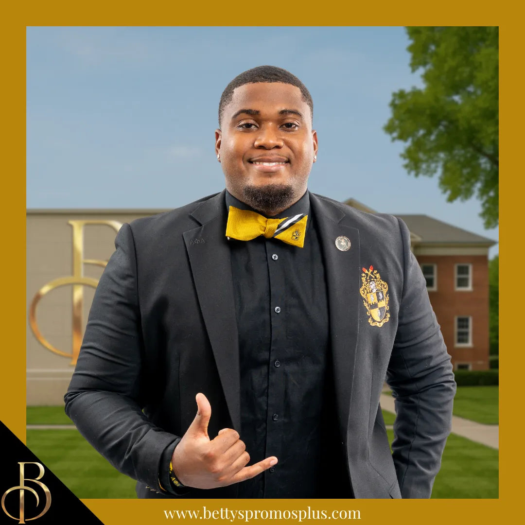 Alpha Phi Alpha ΑΦΑ Bow Tie and Pocket Square Combo-Alpha Phi Alpha Paraphernalia-Alpha Phi Alpha Bow Tie Set-Betty's Promos Plus