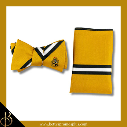 Alpha Phi Alpha ΑΦΑ Bow Tie and Pocket Square Combo-Gold-Alpha Phi Alpha Paraphernalia-Alpha Phi Alpha Bow Tie Set-Betty's Promos Plus