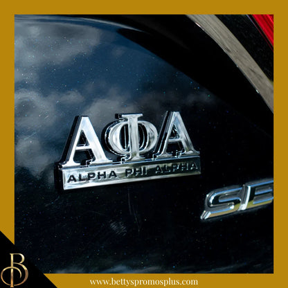 Alpha Phi Alpha ΑΦΑ Chrome Car Badge Auto Emblem Sticker Decal-Alpha Phi Alpha Paraphernalia-Alpha Phi Alpha Auto Decal-Betty's Promos Plus