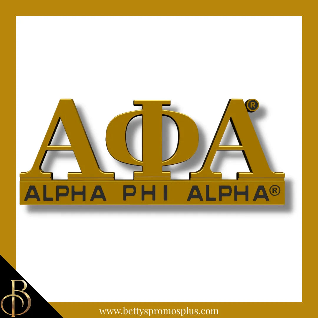 Alpha Phi Alpha ΑΦΑ Chrome Car Badge Auto Emblem Sticker Decal-Alpha Phi Alpha Paraphernalia-Alpha Phi Alpha Auto Decal-Betty's Promos Plus