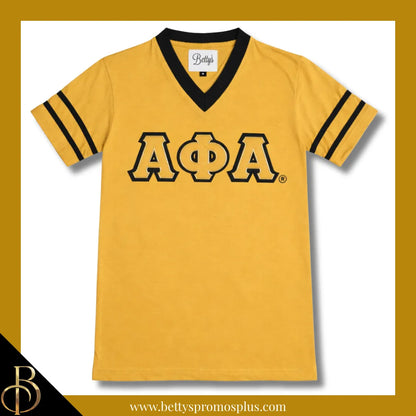 Alpha Phi Alpha ΑΦΑ Double Stitched Appliqué Embroidered Jersey T-Shirt-Alpha Phi Alpha Paraphernalia-Alpha Phi Alpha T-Shirts-Betty's Promos Plus