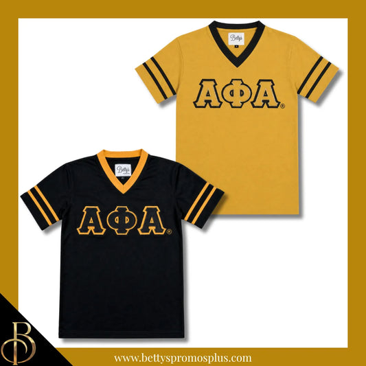 Alpha Phi Alpha ΑΦΑ Double Stitched Appliqué Embroidered Jersey T-Shirt-Alpha Phi Alpha Paraphernalia-Alpha Phi Alpha T-Shirts-Betty's Promos Plus