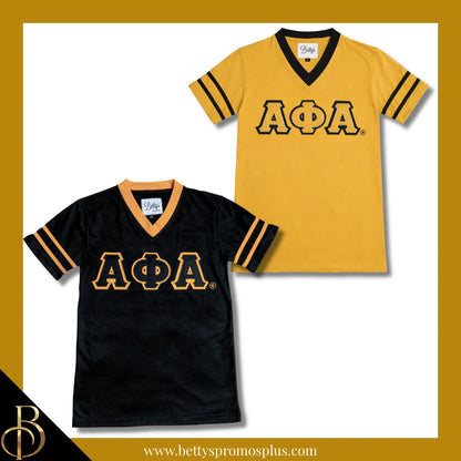 Alpha Phi Alpha ΑΦΑ Double Stitched Appliqué Embroidered Jersey T-Shirt-Alpha Phi Alpha Paraphernalia-Alpha Phi Alpha T-Shirts-Betty's Promos Plus