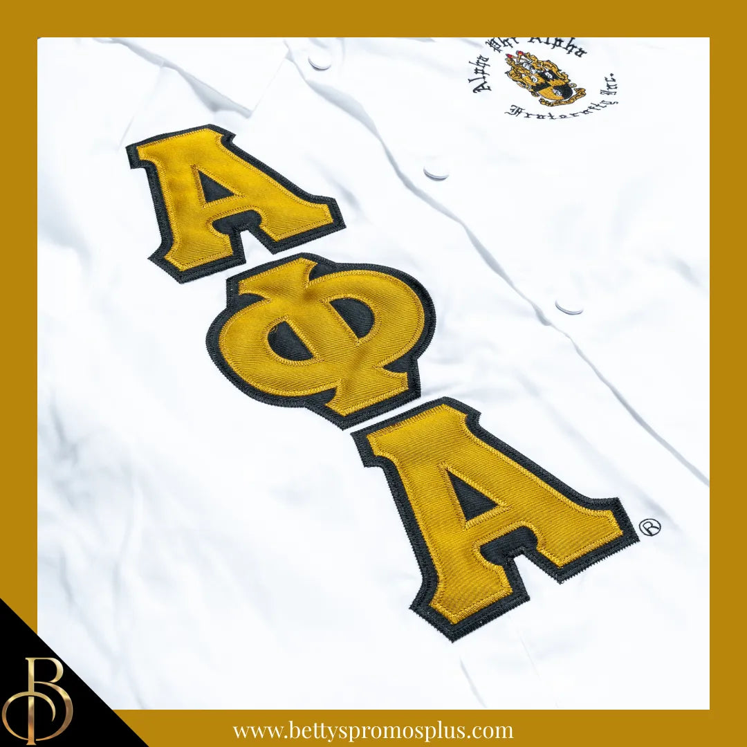 Alpha Phi Alpha ΑΦΑ Double-Stitched Embroidered Windbreaker Line Jacket-Alpha Phi Alpha Paraphernalia-Alpha Phi Alpha Line Jacket-Betty's Promos Plus