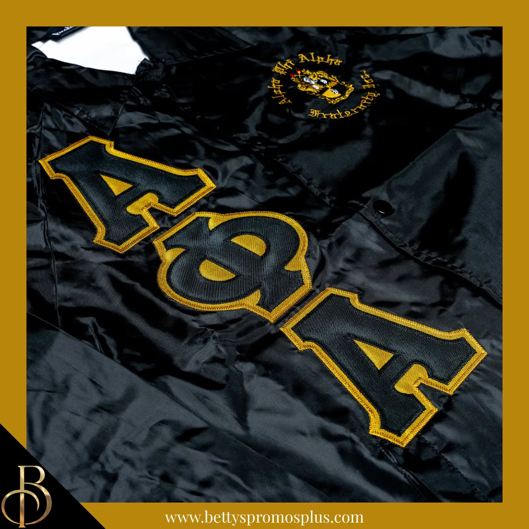 Alpha Phi Alpha ΑΦΑ Double-Stitched Embroidered Windbreaker Line Jacket-Alpha Phi Alpha Paraphernalia-Alpha Phi Alpha Line Jacket-Betty's Promos Plus