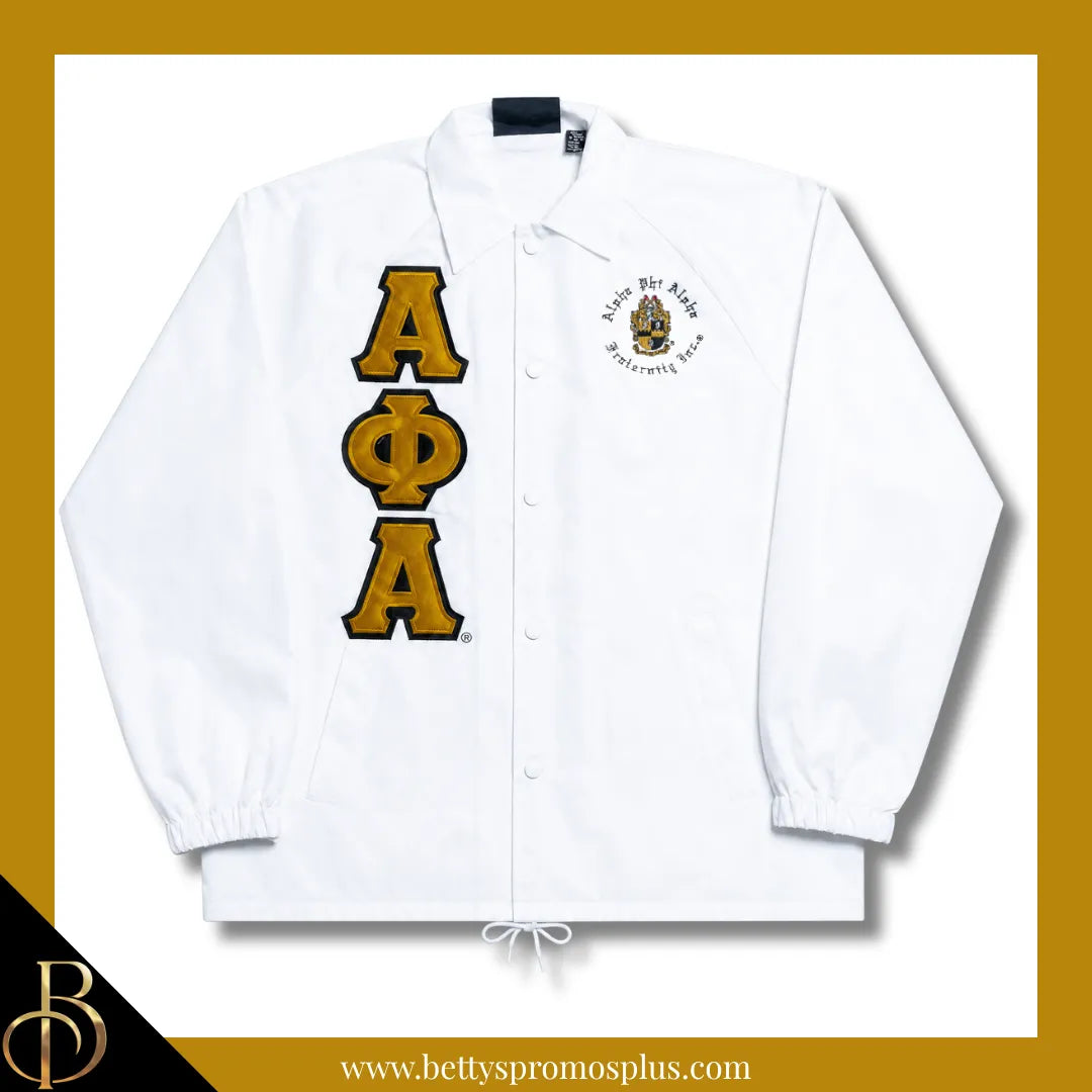 Alpha Phi Alpha ΑΦΑ Double-Stitched Embroidered Windbreaker Line Jacket-Alpha Phi Alpha Paraphernalia-Alpha Phi Alpha Line Jacket-Betty's Promos Plus