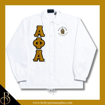 Alpha Phi Alpha ΑΦΑ Double-Stitched Embroidered Windbreaker Line Jacket-Alpha Phi Alpha Paraphernalia-Alpha Phi Alpha Line Jacket-Betty's Promos Plus
