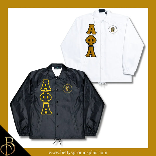 Alpha Phi Alpha ΑΦΑ Double-Stitched Embroidered Windbreaker Line Jacket-Alpha Phi Alpha Paraphernalia-Alpha Phi Alpha Line Jacket-Betty's Promos Plus