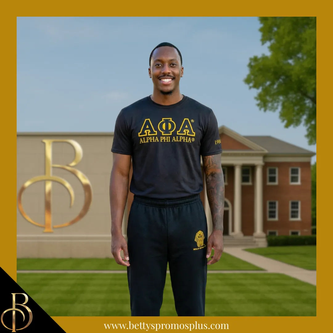 Alpha Phi Alpha ΑΦΑ Elite Jogger Pants with Zippered Leg Opening-Alpha Phi Alpha Paraphernalia-Alpha Phi Alpha Jogger Pants-Betty's Promos Plus