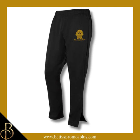 Alpha Phi Alpha ΑΦΑ Elite Jogger Pants with Zippered Leg Opening-Black-Medium-Alpha Phi Alpha Paraphernalia-Alpha Phi Alpha Jogger Pants-Betty's Promos Plus