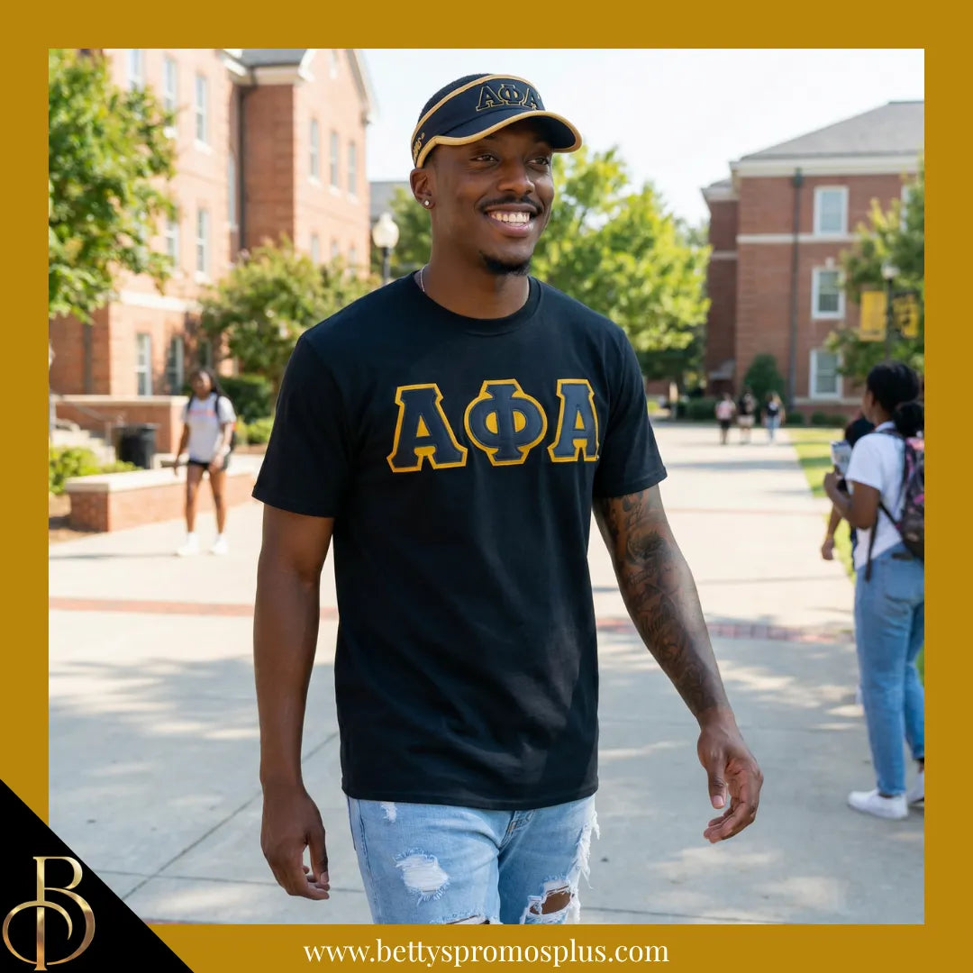 Alpha Phi Alpha ΑΦΑ Embroidered Greek Letter Featherlight Moisture Wicking Visor-Alpha Phi Alpha Paraphernalia-Alpha Phi Alpha Visor-Betty's Promos Plus