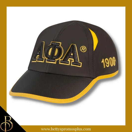 Alpha Phi Alpha ΑΦΑ Embroidered Greek Letters Featherlight Moisture Wicking Hat-Black-Alpha Phi Alpha Paraphernalia-Alpha Phi Alpha Hats-Betty's Promos Plus
