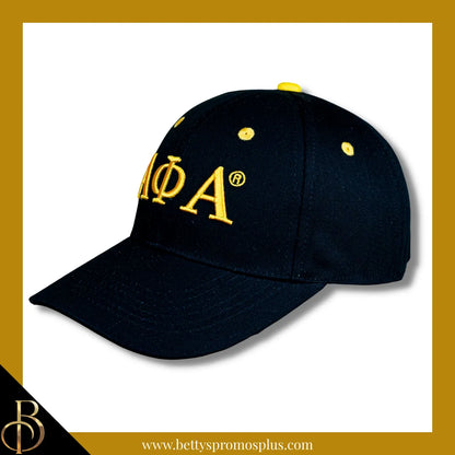 Alpha Phi Alpha ΑΦΑ Embroidered Shield Baseball Cap-Alpha Phi Alpha Paraphernalia-Alpha Phi Alpha Hats-Betty's Promos Plus