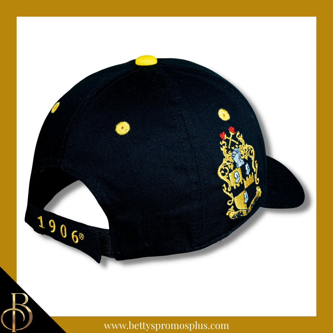 Alpha Phi Alpha ΑΦΑ Embroidered Shield Baseball Cap-Alpha Phi Alpha Paraphernalia-Alpha Phi Alpha Hats-Betty's Promos Plus