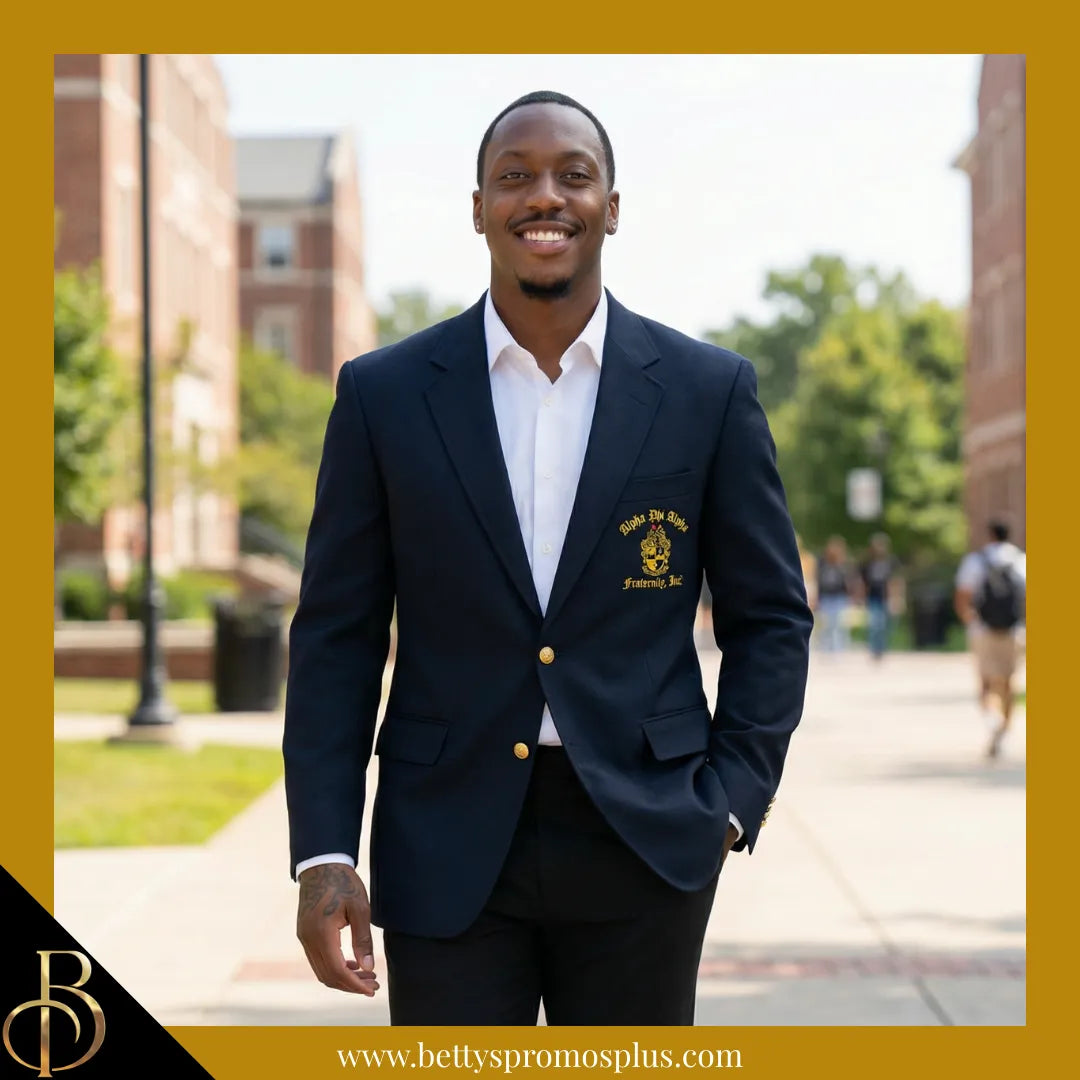 Alpha Phi Alpha ΑΦΑ Embroidered Shield Crest Blazer Sport Coat-Alpha Phi Alpha Paraphernalia-Alpha Phi Alpha Blazers-Betty's Promos Plus