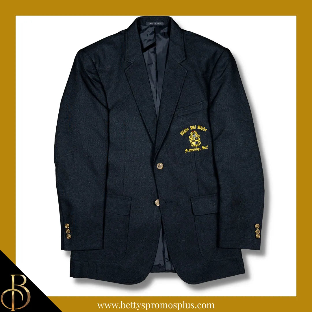 Alpha Phi Alpha ΑΦΑ Embroidered Shield Crest Blazer Sport Coat-Alpha Phi Alpha Paraphernalia-Alpha Phi Alpha Blazers-Betty's Promos Plus