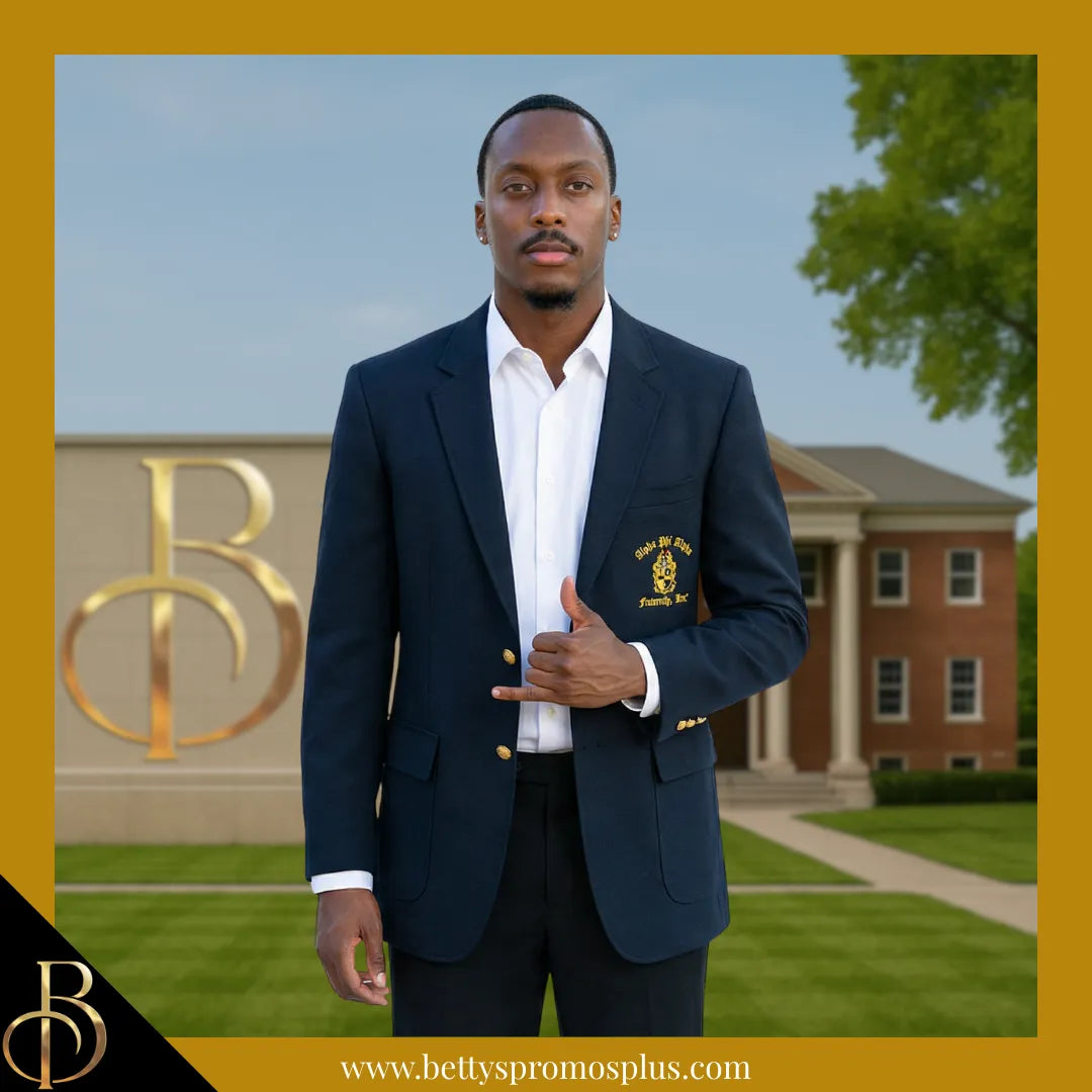 Alpha Phi Alpha Embroidered Shield Crest Blazer Sport Coat Black / Regular / 38 Alpha Phi Alpha Embroidered Shield Crest Blazer Sport Coat Black / Regular / 38