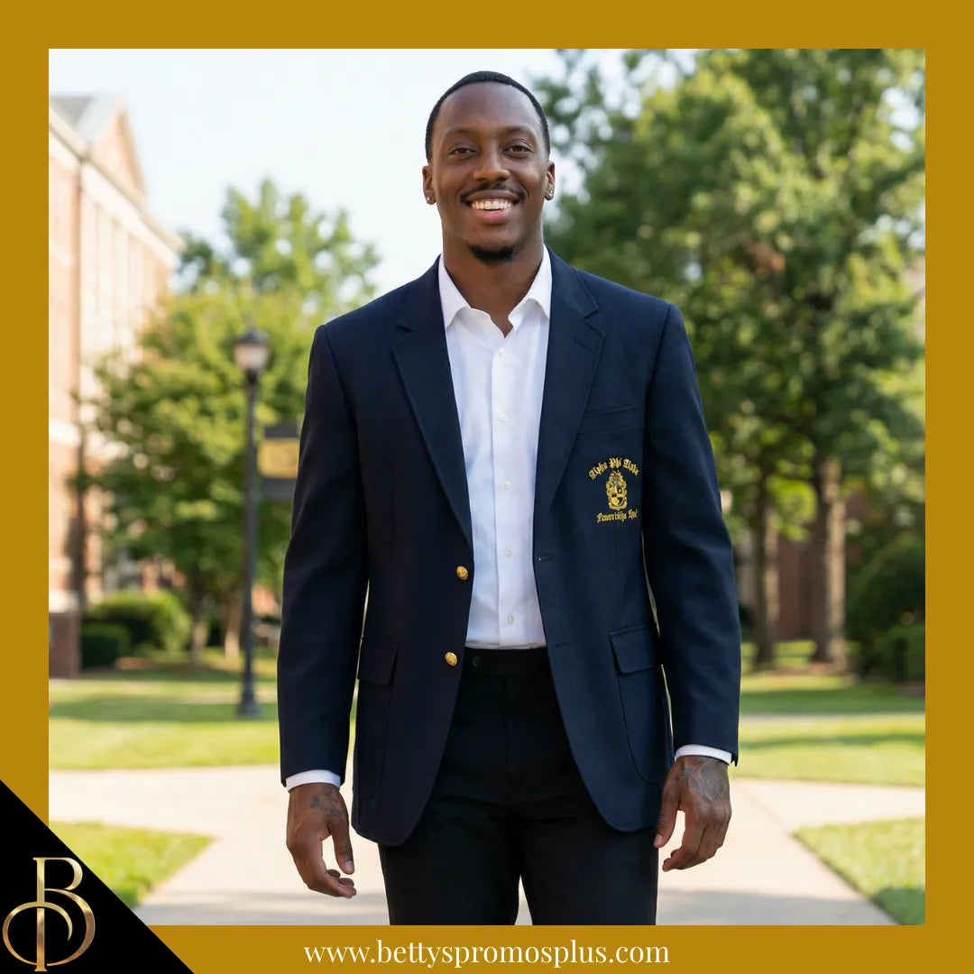 Alpha Phi Alpha ΑΦΑ Embroidered Shield Crest Blazer Sport Coat-Alpha Phi Alpha Paraphernalia-Alpha Phi Alpha Blazers-Betty's Promos Plus