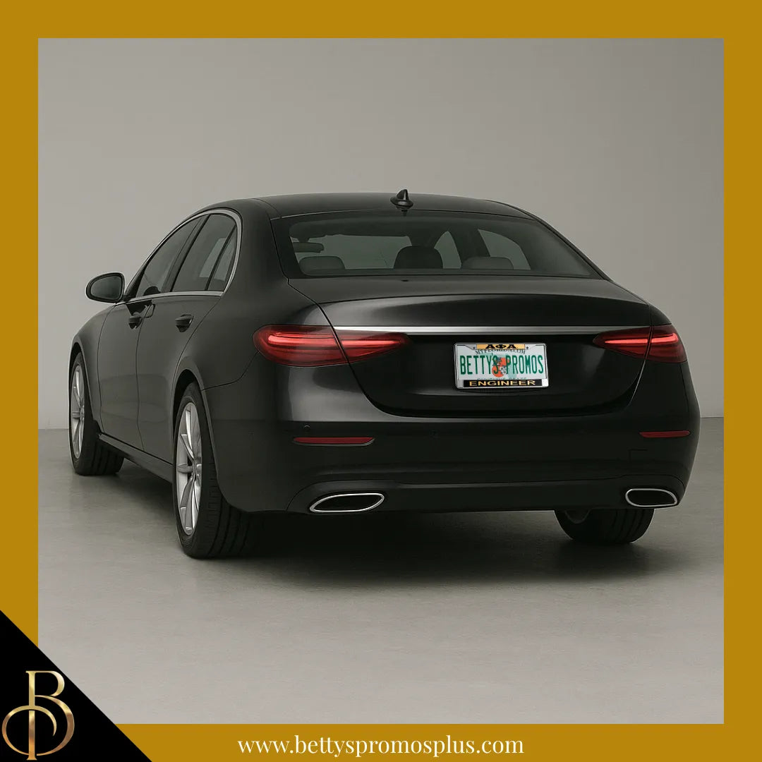 Alpha Phi Alpha ΑΦΑ Engineer Chrome Laser Engraved Mirrored Acrylic Auto Tag License Plate Frame-Alpha Phi Alpha Paraphernalia-Alpha Phi Alpha Auto Tag Frame-Betty's Promos Plus