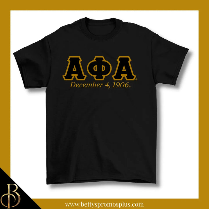 Alpha Phi Alpha ΑΦΑ Founding Date Screen Printed T-Shirt