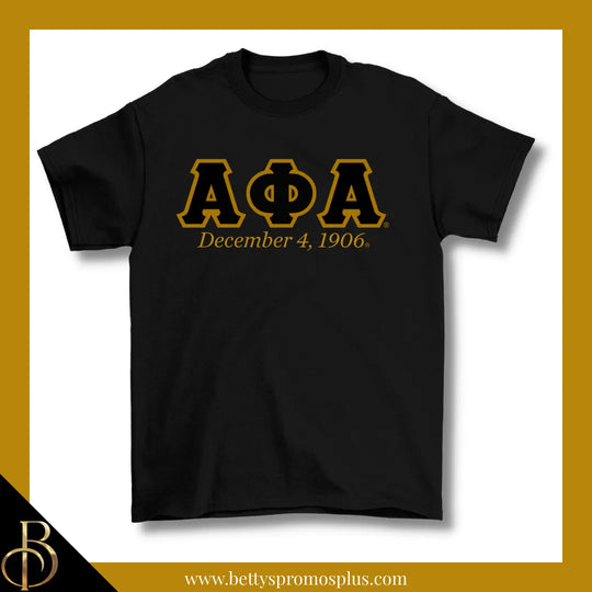 Alpha Phi Alpha ΑΦΑ Founding Date Screen Printed T-Shirt-Alpha Phi Alpha Paraphernalia-Alpha Phi Alpha T-Shirts-Betty's Promos Plus