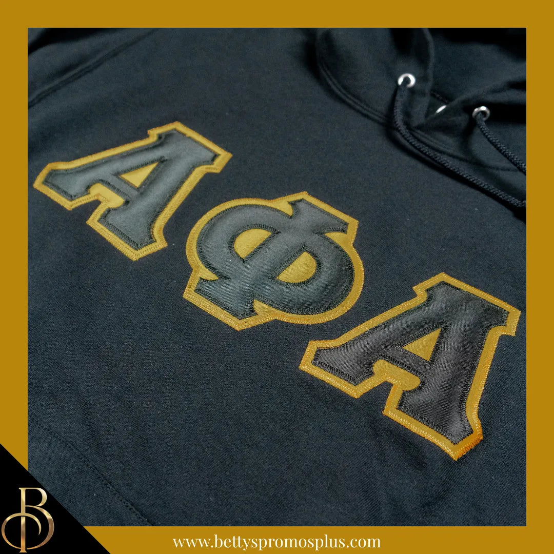 Alpha Phi Alpha ΑΦΑ Greek Letter Double-Stitched Embroidered Hoodie-Alpha Phi Alpha Paraphernalia-Alpha Phi Alpha Hoodie-Betty's Promos Plus