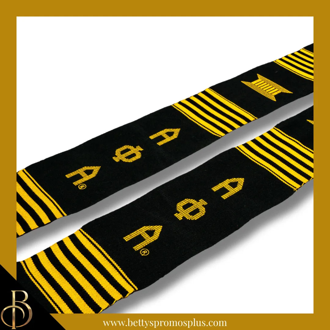Alpha Phi Alpha ΑΦΑ Greek Letters Kente Cloth Graduation Stole-Alpha Phi Alpha Paraphernalia-Alpha Phi Alpha Graduation Stole-Betty's Promos Plus