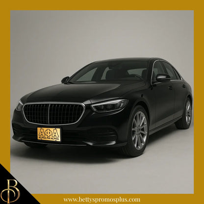 Alpha Phi Alpha ΑΦΑ Letters with Alpha Phi Alpha Laser Engraved Mirrored Acrylic Auto Tag License Plate-Alpha Phi Alpha Paraphernalia-Alpha Phi Alpha Auto Tag-Betty's Promos Plus