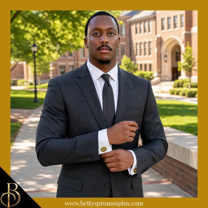 Alpha Phi Alpha ΑΦΑ Oval Stone Cufflinks-Alpha Phi Alpha Paraphernalia-Alpha Phi Alpha Cuff Links-Betty's Promos Plus