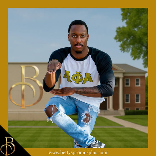 Alpha Phi Alpha ΑΦΑ Raglan Sleeve Screen Printed T-Shirt-Alpha Phi Alpha Paraphernalia-Alpha Phi Alpha T-Shirts-Betty's Promos Plus