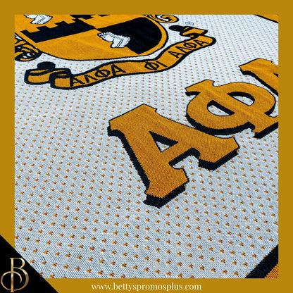 Alpha Phi Alpha ΑΦΑ Shield Afghan Throw Blanket-Alpha Phi Alpha Paraphernalia-Alpha Phi Alpha Blanket-Betty's Promos Plus