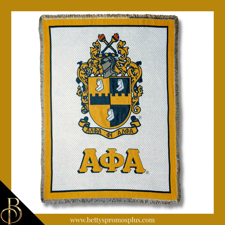 Alpha Phi Alpha ΑΦΑ Shield Afghan Throw Blanket