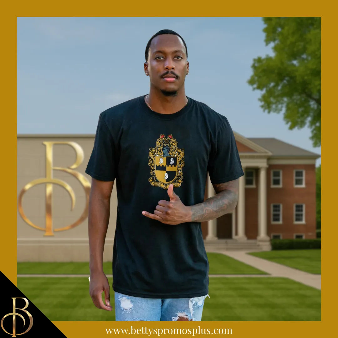 Alpha Phi Alpha ΑΦΑ Shield Performance Moisture Wicking Screen Printed Workout T-Shirt-Alpha Phi Alpha Paraphernalia-Alpha Phi Alpha T-Shirts-Betty's Promos Plus