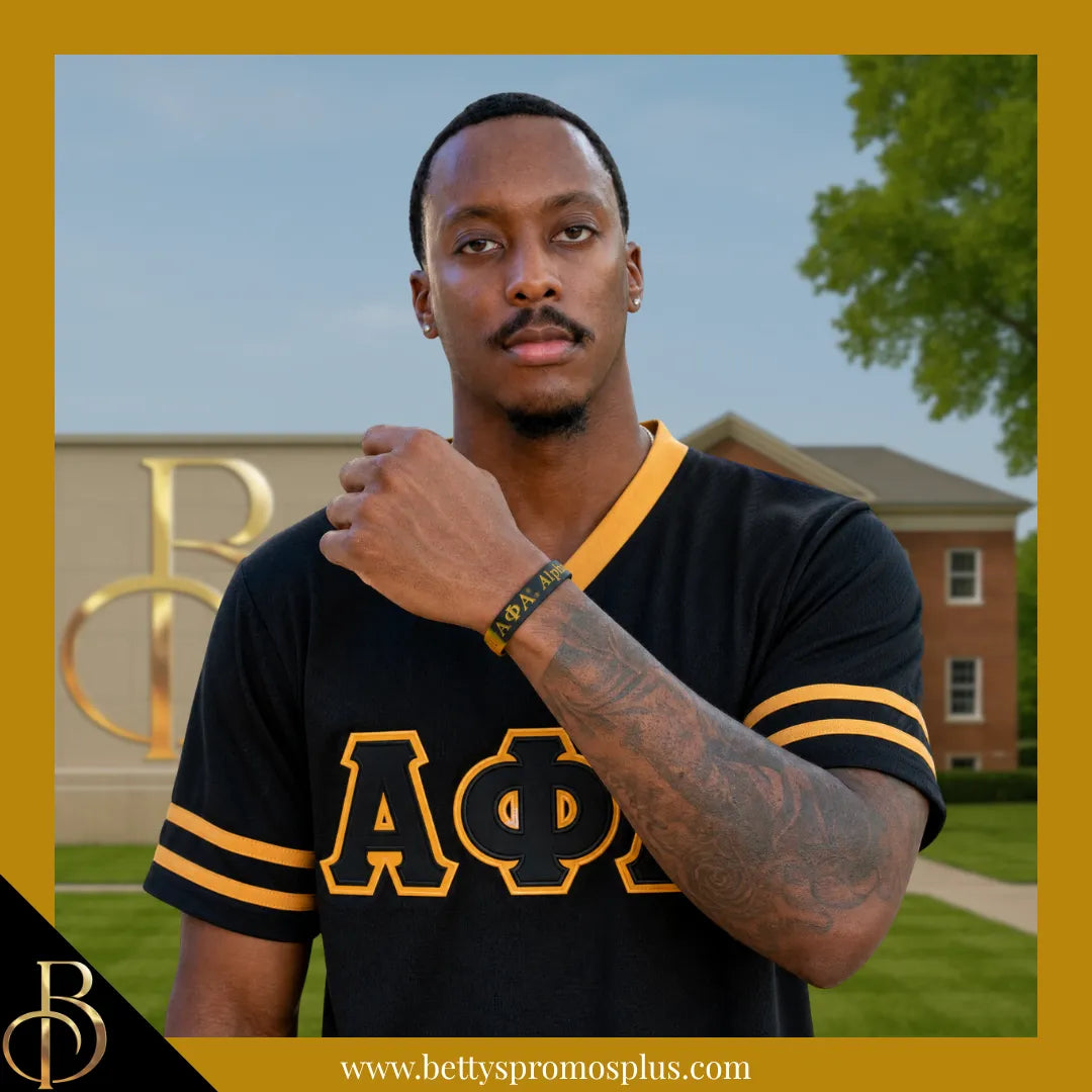 Alpha Phi Alpha ΑΦΑ Silicone Wristband Rubber Bracelet-Alpha Phi Alpha Paraphernalia-Alpha Phi Alpha Wristband-Betty's Promos Plus