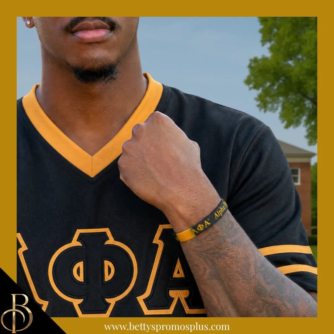 Alpha Phi Alpha ΑΦΑ Silicone Wristband Rubber Bracelet-Alpha Phi Alpha Paraphernalia-Alpha Phi Alpha Wristband-Betty's Promos Plus