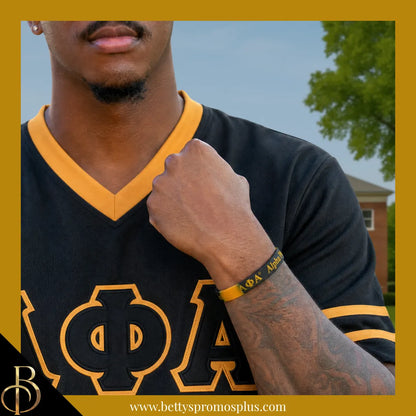 Alpha Phi Alpha ΑΦΑ Silicone Wristband Rubber Bracelet-Alpha Phi Alpha Paraphernalia-Alpha Phi Alpha Wristband-Betty's Promos Plus