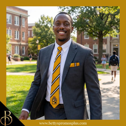 Alpha Phi Alpha ΑΦΑ Tie and Pocket Square Combo-Alpha Phi Alpha Paraphernalia-Alpha Phi Alpha Tie Set-Betty's Promos Plus