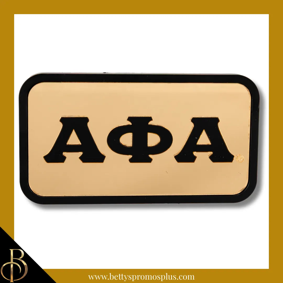 Alpha Phi Alpha ΑΦΑ Tow Hitch Cover with Laser Engraved Greek Letters-Alpha Phi Alpha Paraphernalia-Alpha Phi Alpha Hitch Caps-Betty's Promos Plus
