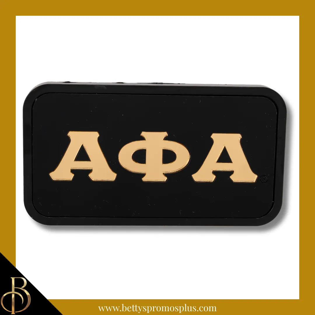 Alpha Phi Alpha ΑΦΑ Tow Hitch Cover with Laser Engraved Greek Letters-Alpha Phi Alpha Paraphernalia-Alpha Phi Alpha Hitch Caps-Betty's Promos Plus