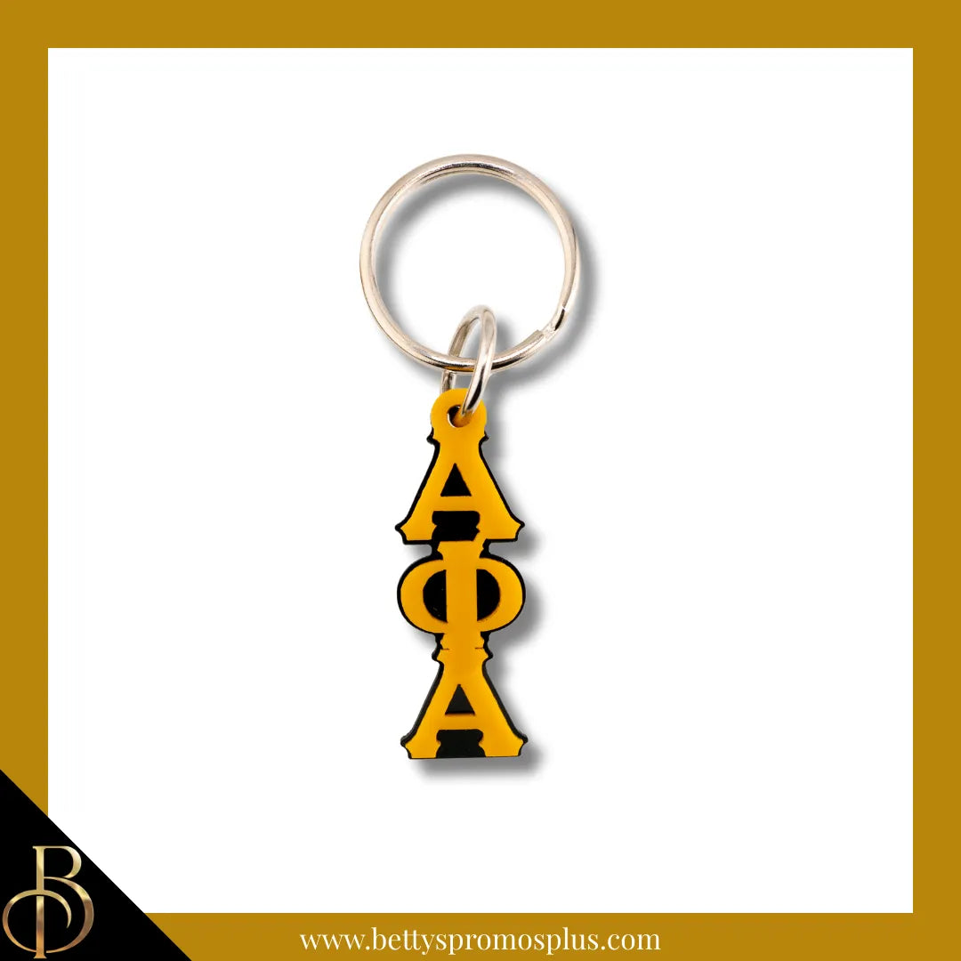 Alpha Phi Alpha ΑΦΑ Vertical Greek Letters Acrylic Keychain-Alpha Phi Alpha Paraphernalia-Alpha Phi Alpha Keychain-Betty's Promos Plus
