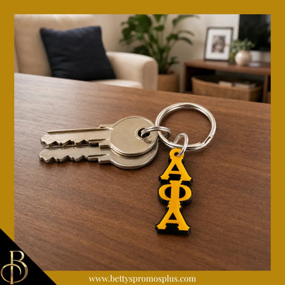 Alpha Phi Alpha ΑΦΑ Vertical Greek Letters Acrylic Keychain-Alpha Phi Alpha Paraphernalia-Alpha Phi Alpha Keychain-Betty's Promos Plus