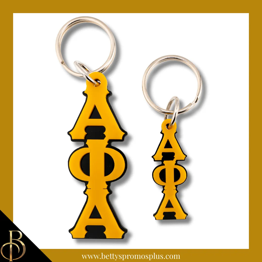 Alpha Phi Alpha ΑΦΑ Vertical Greek Letters Acrylic Keychain-Alpha Phi Alpha Paraphernalia-Alpha Phi Alpha Keychain-Betty's Promos Plus