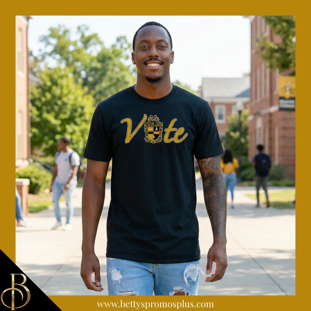Alpha Phi Alpha ΑΦΑ VOTE Screen Printed T-Shirt-Alpha Phi Alpha Paraphernalia-Alpha Phi Alpha T-Shirts-Betty's Promos Plus
