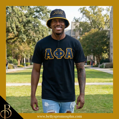 Alpha Phi Alpha Mesh Flex Fit ΑΦΑ Greek Letters Embroidered Bucket Hat with Drawstring-Alpha Phi Alpha Paraphernalia-Alpha Phi Alpha Hats-Betty's Promos Plus