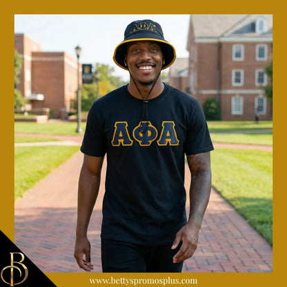 Alpha Phi Alpha Mesh Flex Fit ΑΦΑ Greek Letters Embroidered Bucket Hat with Drawstring-Alpha Phi Alpha Paraphernalia-Alpha Phi Alpha Hats-Betty's Promos Plus