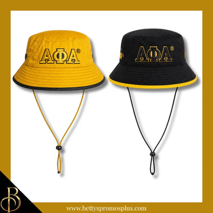Alpha Phi Alpha Mesh Flex Fit ΑΦΑ Greek Letters Embroidered Bucket Hat with Drawstring-Alpha Phi Alpha Paraphernalia-Alpha Phi Alpha Hats-Betty's Promos Plus